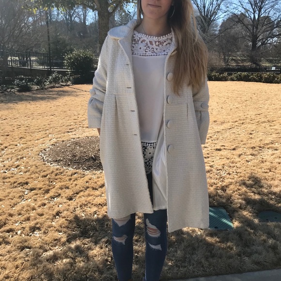 A Jackets & Blazers - Off White Pea Coat